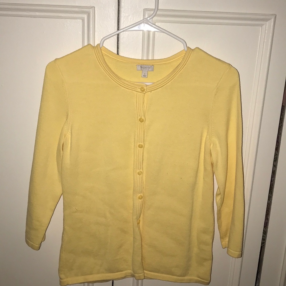 Talbots yellow sweater size small